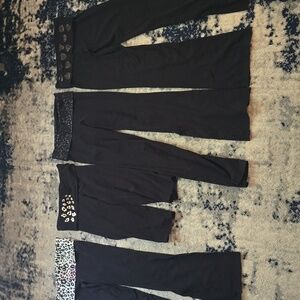 Jenni by Jennifer Moore fold over leggings leopard size small lot of 4 pairs